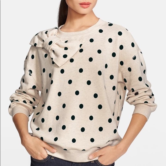 Kate Spade Polka Dot Bow Sweatshirt - Picture 2 of 6